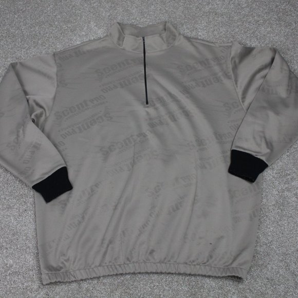 Cabelas Sweater Men's 2XL XXL Reg Gray 1/4 Zip Scent Pro Pullover L/S Sweatshirt - Picture 1 of 8